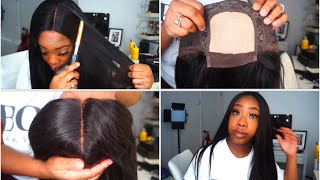 4X4 Fake Scalp Silky Straight Closure Wig Installation | Hair Review Ft. Donmily