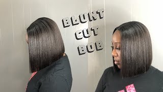 How To : Blunt Bob Cut | Sew-In | Leave Out