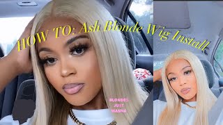 How To: Apply 4X4 Ash Blonde Closure Wig #Baldcapmethod