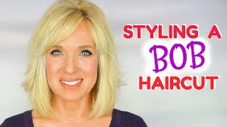 How I Style A Bob Haircut! Hair Tutorial!