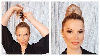  The Easiest High Bun Hack  Wedding Prom Updo Hair Tutorial By Another Braid #Shorts