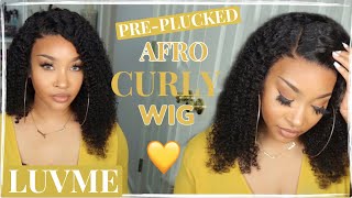 What Wig??‍♀️ Most Natural Pre-Plucked Afro Curly Lace Front Wig| Ft. Luvme Hair