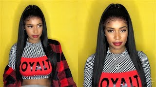 Aliexpress Wig | Affordable 20In Pre Plucked Straight Wig | Half Up Half Down | Liweike Hair