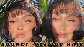 Bouncy Flipped Under '90S Bob Hairstyle!