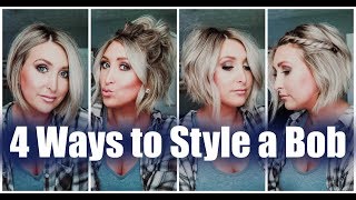 4 Ways To Style A Bob | Easy Short Hair Tutorials | Summer Whitfield