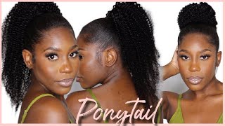 Short Term Protective Style | Curly Ponytail Ft. Unice Hair