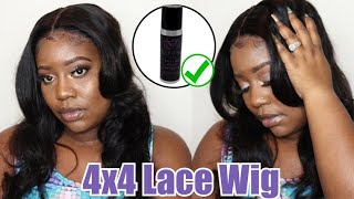 Beginners Friendly  4X4 Lace Closure Wig Install Using Kafune Melt Me Down Holding Spray