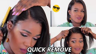 Easy Meltdown+ Remove! The Best Affordable Bob Wig & Wearable Fake Scalp|Royalme