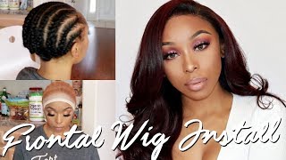 How To Lay A Frontal Wig | Stocking Cap, Lace Glue, Baby Hairs, Etc. Ft. Unice