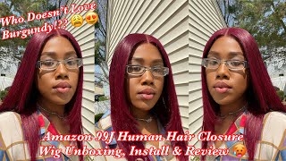 Hot Girl Spring Approved  | 99J Human Hair Closure Wig Install & Review ✅ | Ft. West Kiss Hair ❤️
