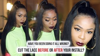 Should You Cut The Lace Before Or After The Install? | Fake Scalp Method | Rpg Show Wigs