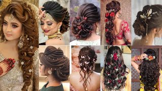 Indian Bridal Hairstyles || Wedding Hairstyles Step || Bridal Bun And Bridal Plait Hairstyles