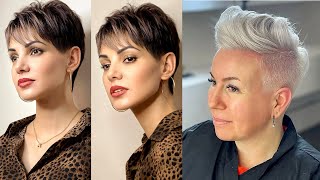 Women Short Pixie Haircuts Ideas 2022 For Any Ages Women 50+ | Pixie Bob Haircuts