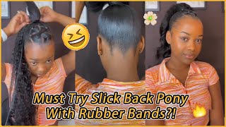Pretty Tutorial To Do Extended Ponytail With Rubber Bands! Summer Hairstyle #Elfinhair Review