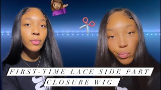 Side Part 4X4 Closure Wig Install| Ft. Wow Queen Hair| My First Time|Queen Of Athlete