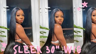 Bomb 30" Silky Straight Hd Lace Wig  *Not Sponsored* | Wiggins Hair | Installation + Review