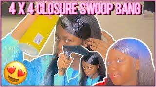 Swoop Bang On 4X4 Closure Wig *Extremely Easy* ! || Naturally Andrea