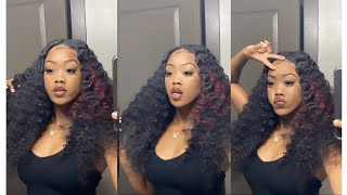 5X5 Closure Wig Install With Skunk Stripe Ft. Blackmoon