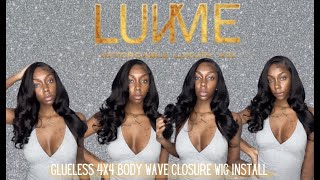 Completely Glueless 4X4 Closure Wig Install Ft.  Luvme Hair