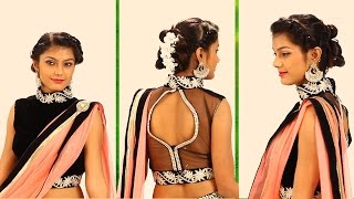 Simple Indian Hairstyles For Long Hair For Wedding Reception & Party – Bridal Hairstyle Step By Step