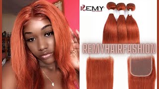 Wig Transformation: Bundles With Closure, Colored , Install + Styling  Ft . Remyhairfashion
