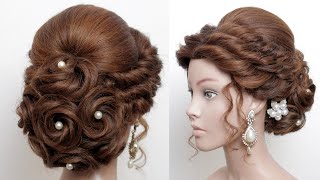 New Bridal Hairstyles For Long Hair || Wedding Prom Updo