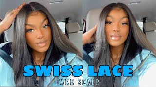 Glueless Best Lace Swiss Lace Fake Scalp Invisible Knots 13X6 Lace Front Wig Ft Ronniehair