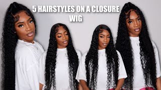 Beginner Friendly! 36 Inch 5X5 Closure Wig Install + 5 Different Hairstyles Ft Asteria Hair