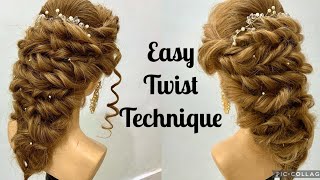 New Twist Hairstyle For Long Hair : Wedding Hairstyles With Lehnga : Hair Style Girl
