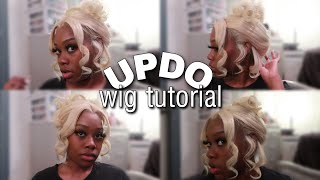 Messy Updo Frontal Wig Tutorial | Ishow Beauty Hair