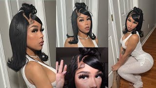 *In-Depth* Pin Curl 90S Half Updo  + 5*5 Hd Closure Wig Install  Ft Wigencounters