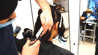 Super Haircut – Long To Wavy Brunnette Bob Thick Hair
