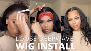 Loose Deepwave Frontal Wig Install | Ft Ishowbeauty Hair