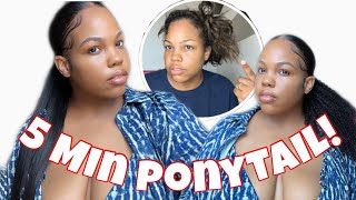 Quick Weave Ponytail For Beginners Feat Unice Hair
