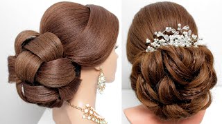 2 New Bridal Hairstyles For Long Hair || Wedding Prom Updo