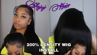 Watch Me Melt & Style  This 200% Density Straight Wig Ft Ayiyi Hair | Assalaxx