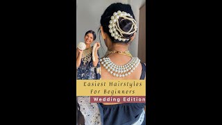 7 Easiest Wedding Hairstyle For Beginners | Mogra & Rose Bun Hairstyle | Jyoti Chahar