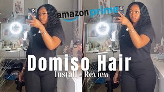 Amazon Wig Review! Easy 4X4 Closure Wig Install + Wig Review | Domiso Hair | Amazon Prime