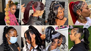 New & Latest. Sleek Ponytail Hairstyles For Black Women 2022 | Cute