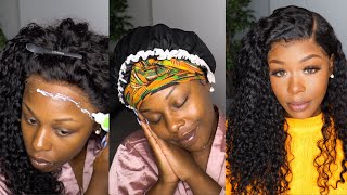 How To Set & Style Curly Hair Overnight! Dream Swiss Lace, Easy Application, Bomb Curls Chinalacewig