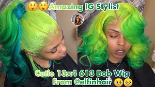 Our Stylist @Imaslayyobae Did With 613 Blonde Lace Frontal Wig 16Inch | Elfin Hair