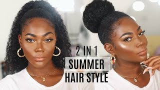 High Curly Ponytail And Bun Tutorial | For Beginners | Human Hair Drawstring | Rpgshow