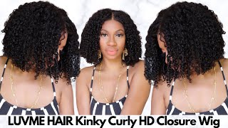 Effortless Curly Bob Ft. Luvme Hair Hd Kinky Curly Bob Closure Wig
