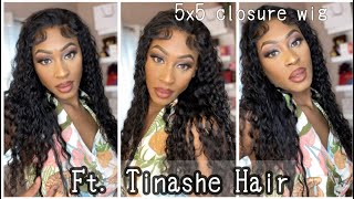 Deep Wave 5X5 Full Closure Wig Install Ft. Tinashe Hair