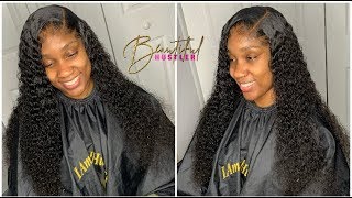 Side Part Deep Wave Lace Wig Install With Baby Hair|Unice Hair