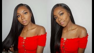 ($181) Affordable 250% Density Silky Straight Lace Frontal Wig | Luhair.Com