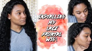 Installing A Lace Frontal Wig | Aliexpress Honey Queen 250% Density Loose Curly Lace Wig