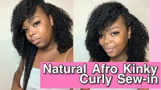 Watch Me | Sewin W/ Leave Out | Virgin Mongolian Afro Kinky Curly Hair