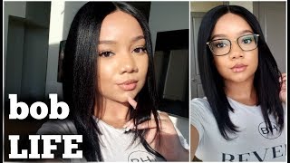 How To Slay Straight Bob 360 Lace Wig | Wowebony.Com