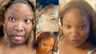Amazon Wig Unboxing & Install | Curly Blonde 4/27 Highlight Lace Front Wig Human Hair | Glow With D